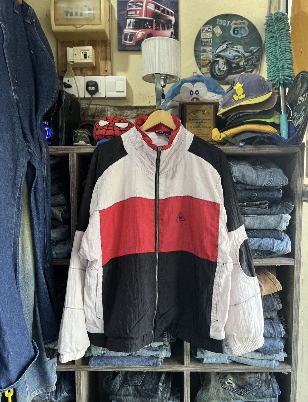 Le Coq Sportif 🔥Rare Le Coq Sportif Pathwork Coogi Style Zipper Jacket Size US L / EU 52-54 / 3 - 2 Thumbnail