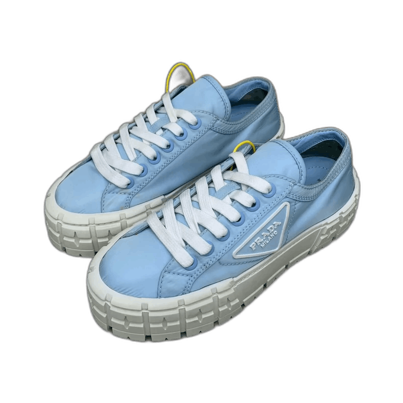 Prada PRADA Blue Triangle Logo Thick Sole Sneakers-yf Size US 7.5 / EU 40-41 - 1 Thumbnail