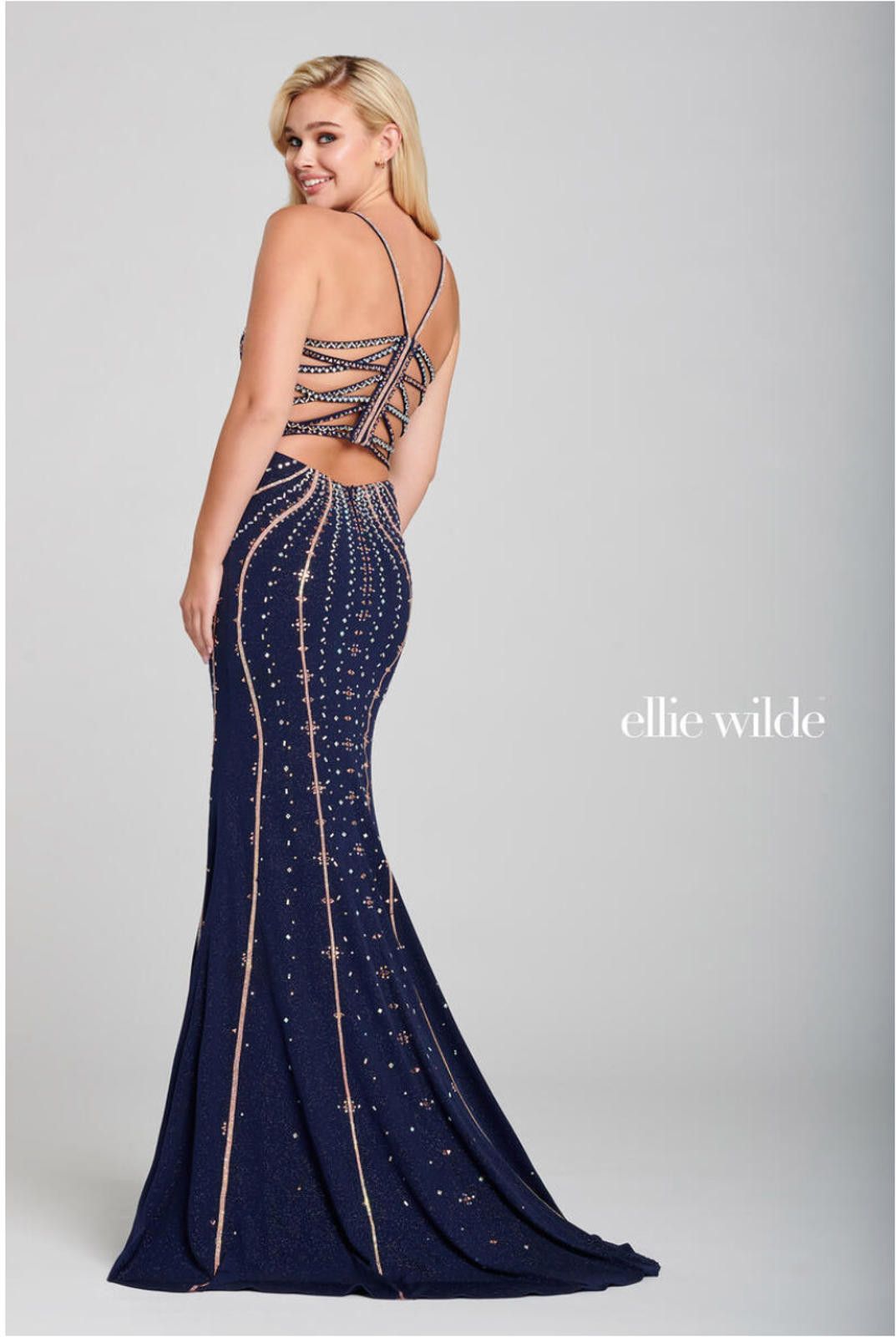 Other ELLIE WILDE MON CHERI FORMAL PROM DRESS BEADED SIZE 2 BLUE Size XS / US 0-2 / IT 36-38 - 3 Thumbnail