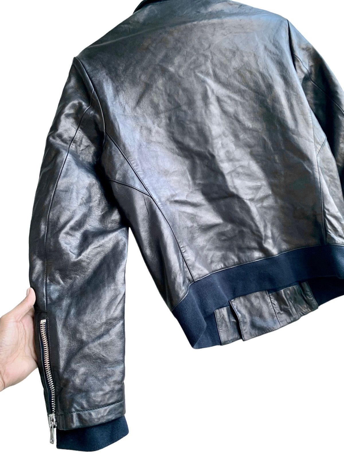 Balmain Balmain Paris Double Collar Biker Lamb Leather Zipper Size US L / EU 52-54 / 3 - 4 Thumbnail