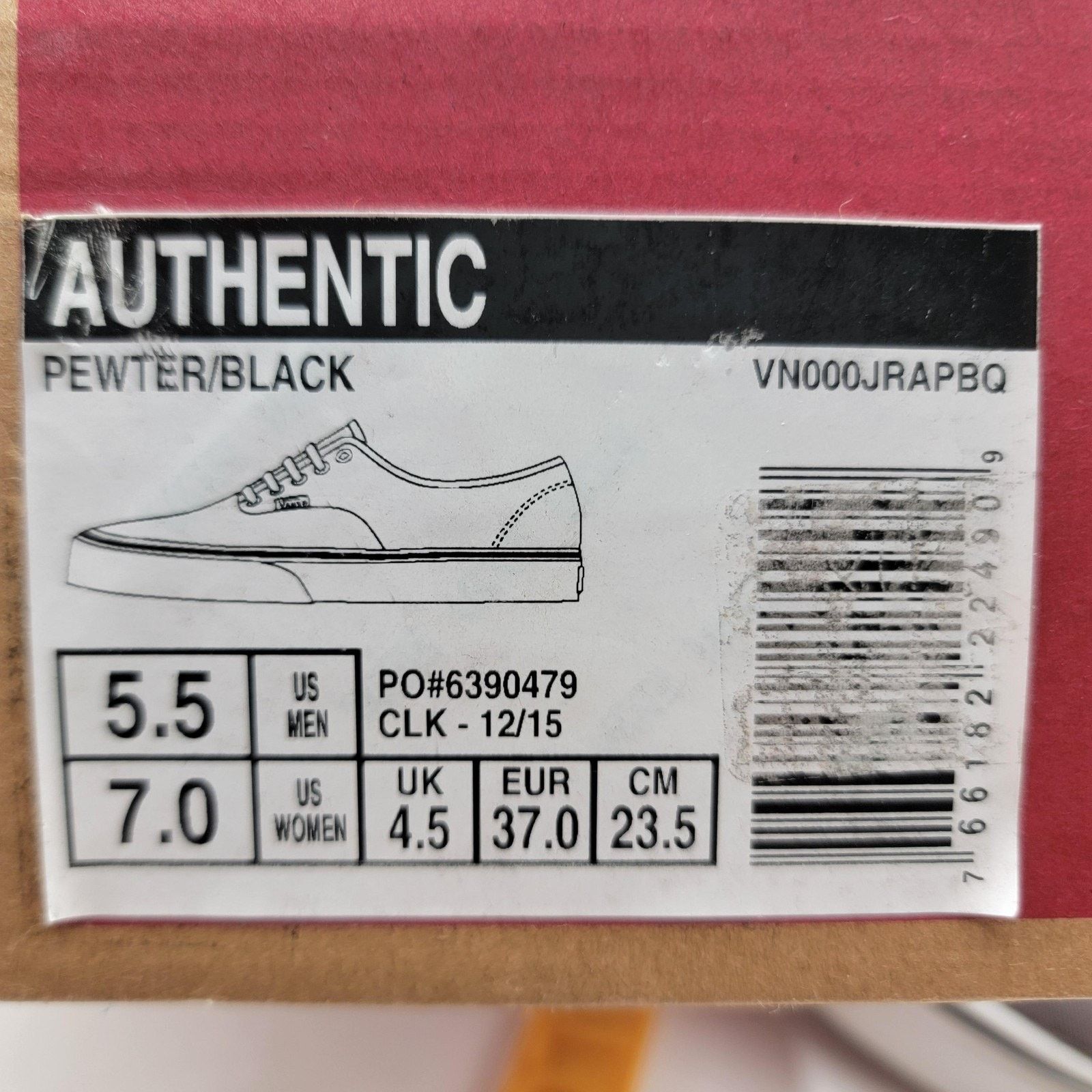 Vans Vans Authentic Shoes Men Size 5.5 Wmn 7 Low Top Skate Canvas Size US 7 / IT 37 - 11 Thumbnail