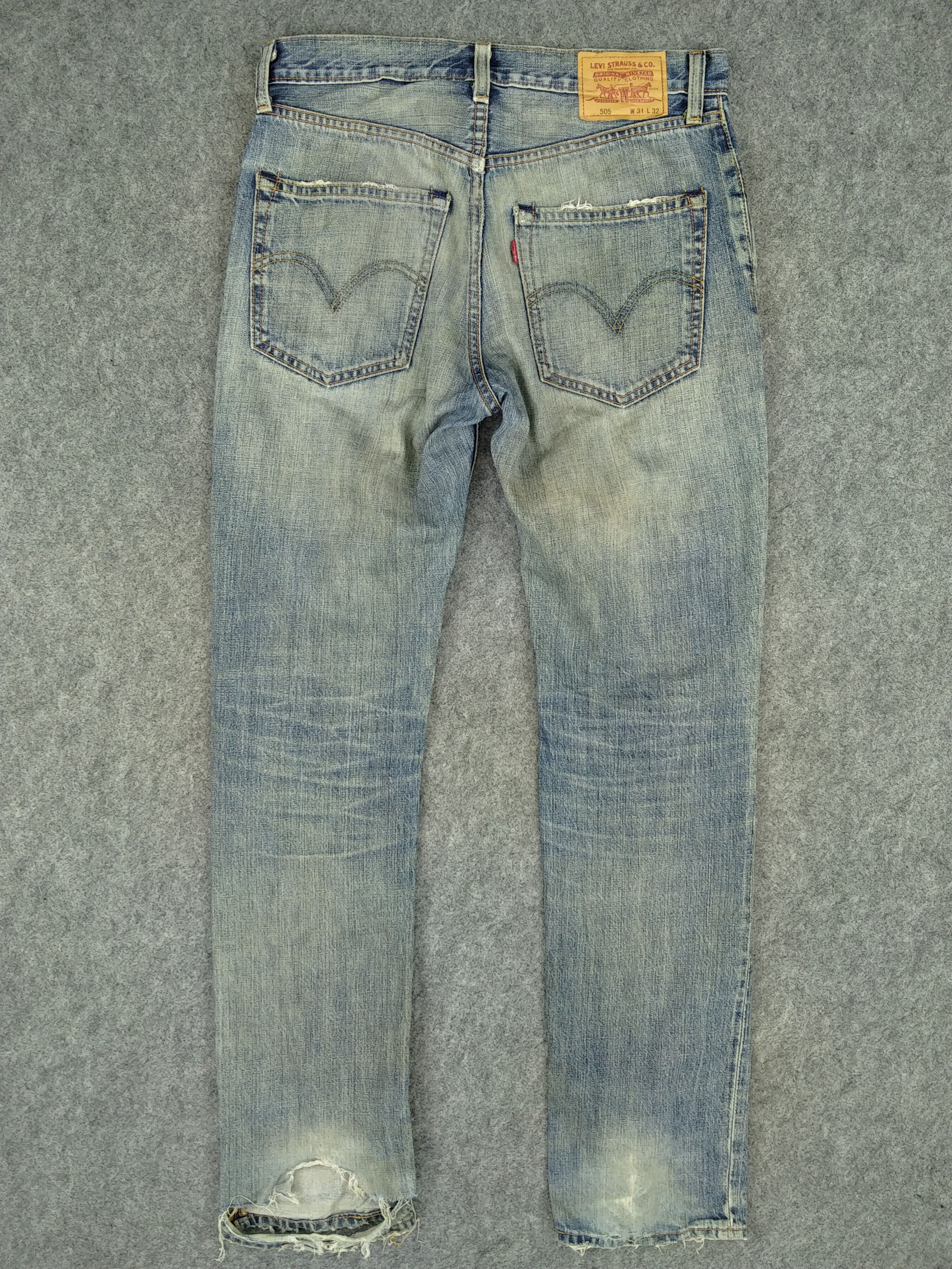 Japanese Brand Distressed Indigo Vintage Levi's 505 32x32.5 Denim JN939 Size US 32 / EU 48 - 2 Thumbnail