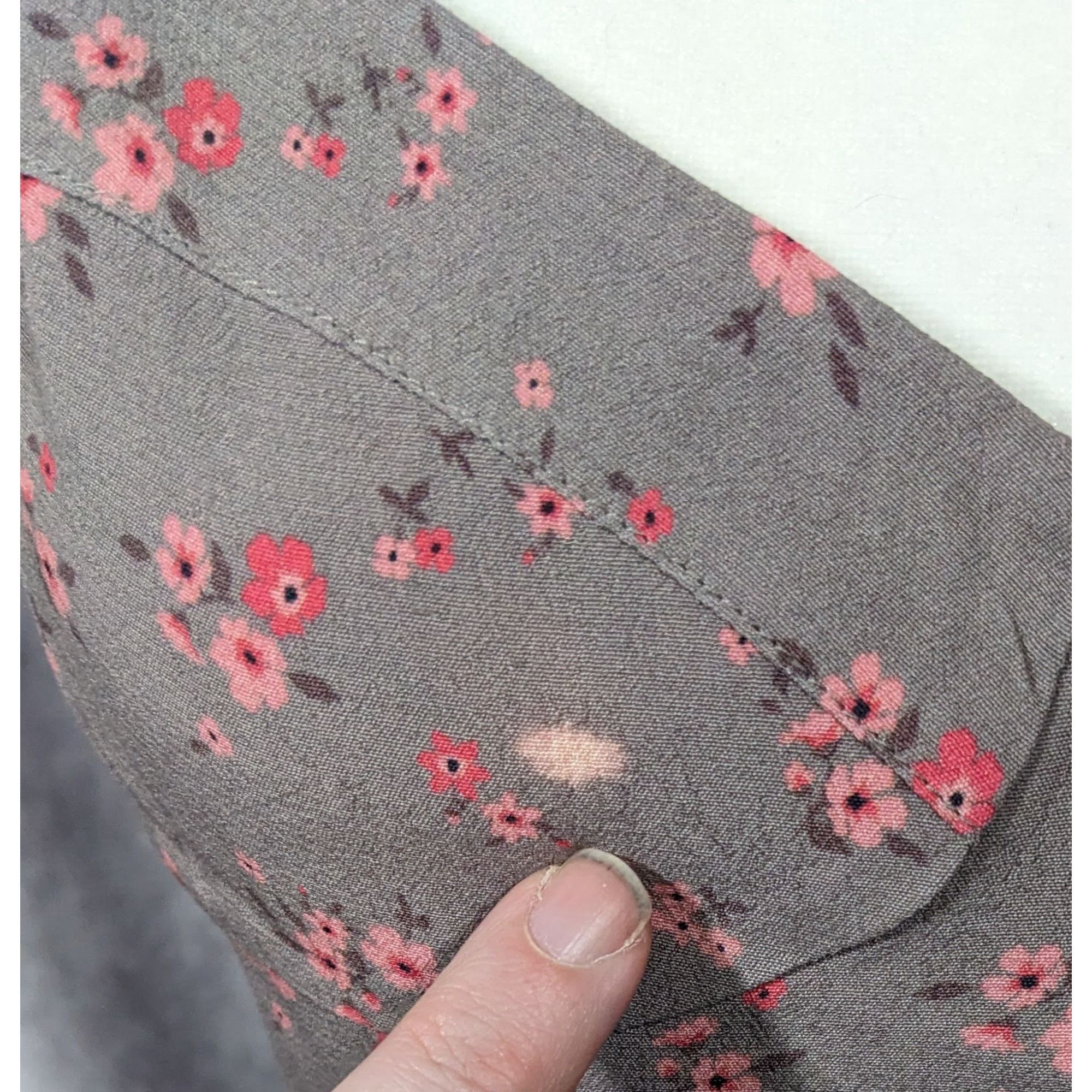 Other Blue Life Coquette Grey And Pink Floral Retro Summer Dress S Size M / US 6-8 / IT 42-44 - 12 Thumbnail