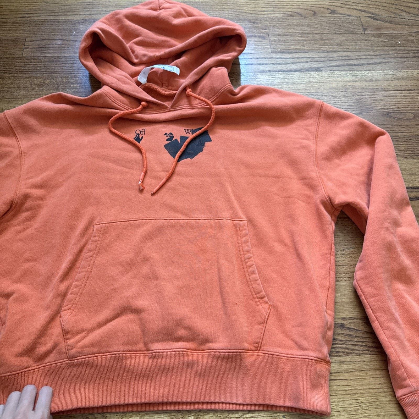 Off-White Off-white Jumbo Marker Over Orange Hoodie Mens Size M C9 Size US M / EU 48-50 / 2 - 11 Thumbnail