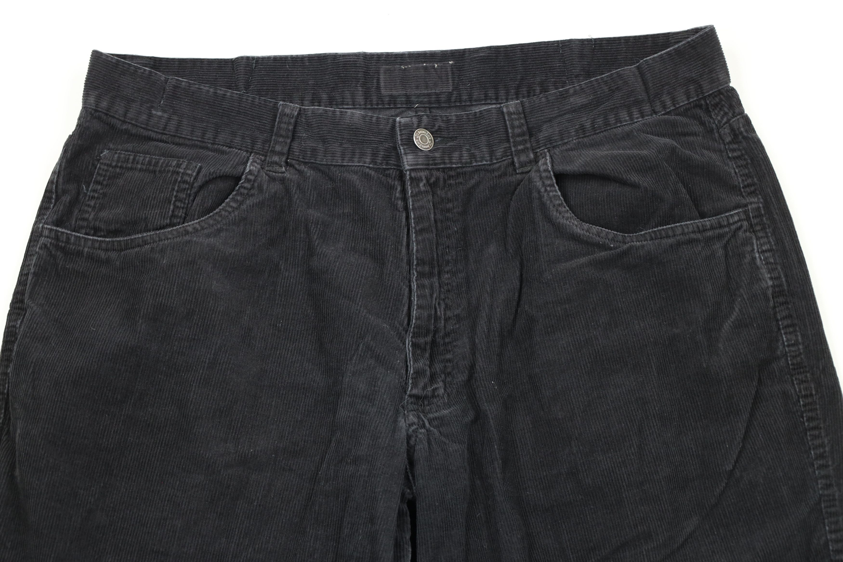 Vintage Vintage 90s Streetwear Corduroy Chino Pants Black Cotton Size US 36 / EU 52 - 2 Thumbnail