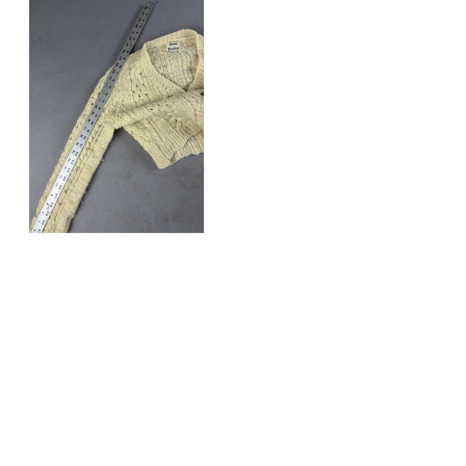 Acne Studios Acne Studios Sweater Cardigan Women M Wool Ivory V-Neck Long Sleeve Size M / US 6-8 / IT 42-44 - 9 Thumbnail