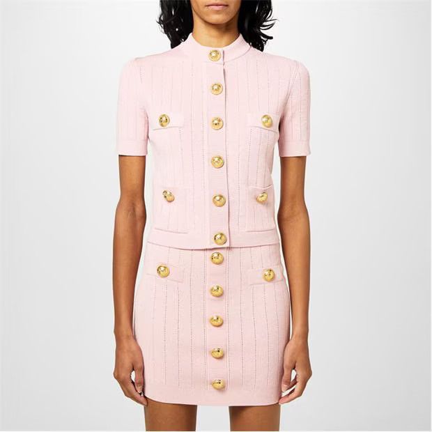 Balmain o1g2r1mq0924 Knitwear in Rose Clair Size XS / US 0-2 / IT 36-38 - 3 Thumbnail