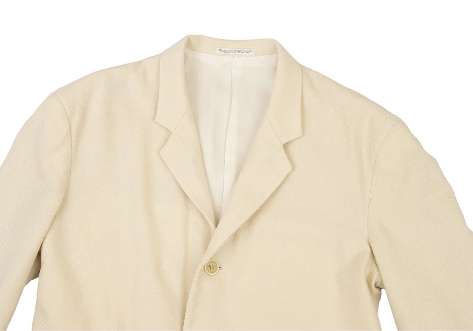 Yohji Yamamoto Yohji Yamamoto Wool 3B Jacket Cream M Size US M / EU 48-50 / 2 - 2 Thumbnail