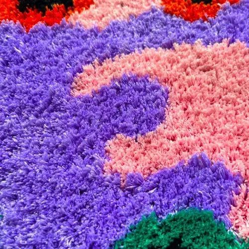 Japanese Brand × Vintage Trippy Smiling Rug Trippy Face Handmade Custom Rug Tufted Size ONE SIZE - 4 Thumbnail