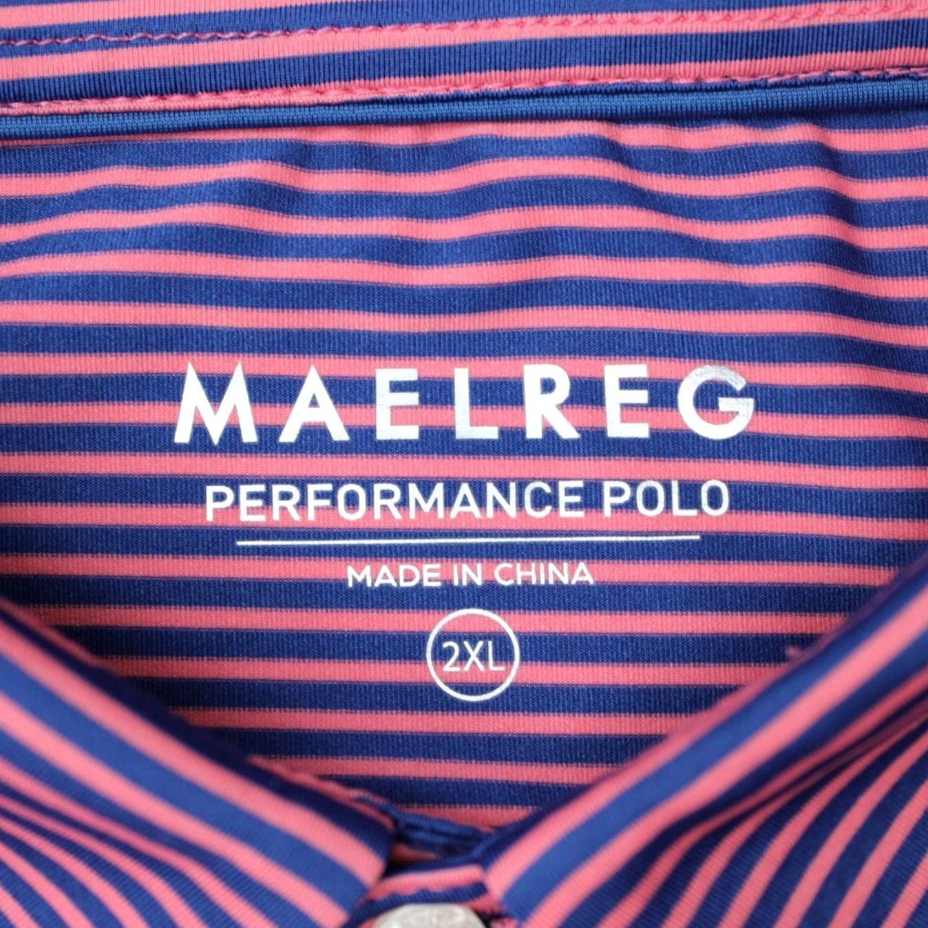 Vintage Maelreg Performance Polo Shirt Men 2XL XXL Purple/Blue Golf Stretch Short Sleeve Size US XXL / EU 58 / 5 - 6 Thumbnail