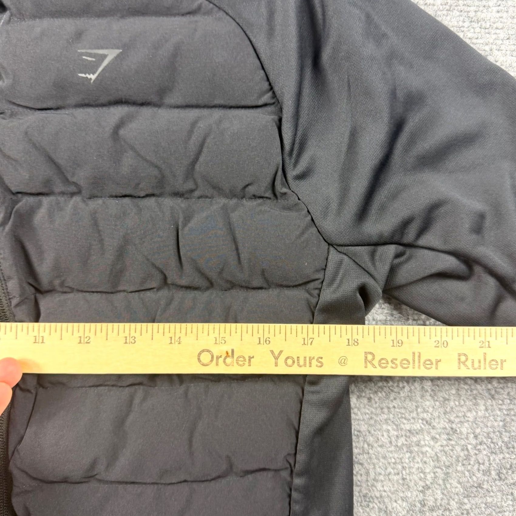 Gymshark Gymshark Jacket Mens Small Black Quilted Puffer Fleece Full Zip Training Hybrid Size US S / EU 44-46 / 1 - 4 Thumbnail