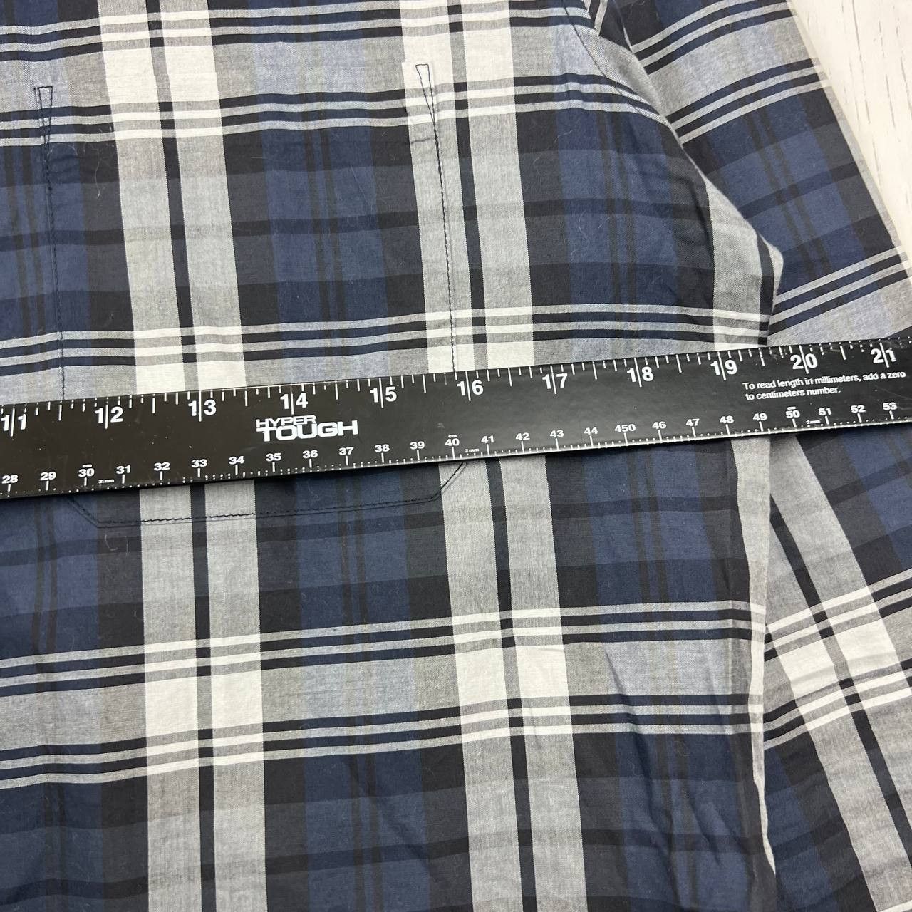Theory Theory Medium Plaid Long Sleeve Button Down Shirt Blue Men Size US M / EU 48-50 / 2 - 5 Thumbnail