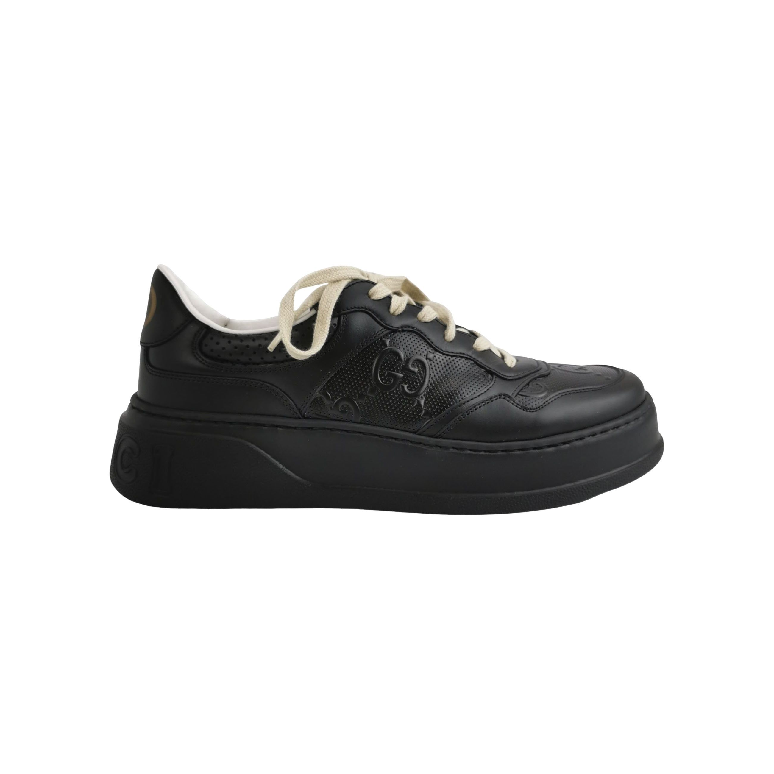 Gucci Gucci GG Logo Leather Platform Sneakers Size 40.5 Size US 7 / EU 40 - 1 Thumbnail