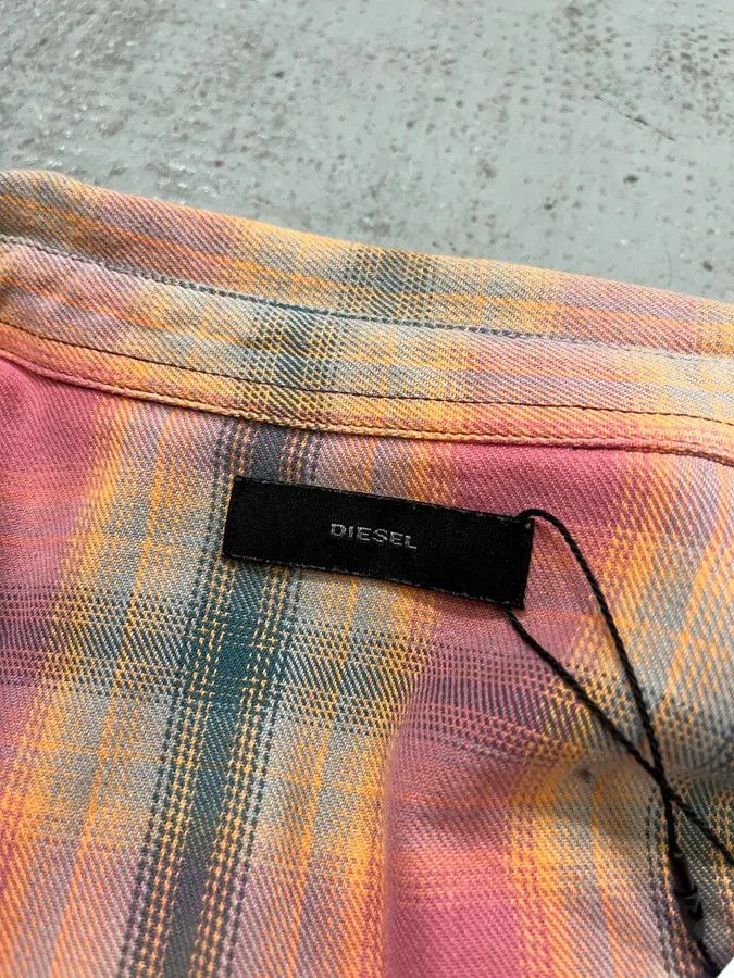 Diesel Diesel Summer Bleached Effect Western Checked Pink Shirt Size US M / EU 48-50 / 2 - 12 Thumbnail