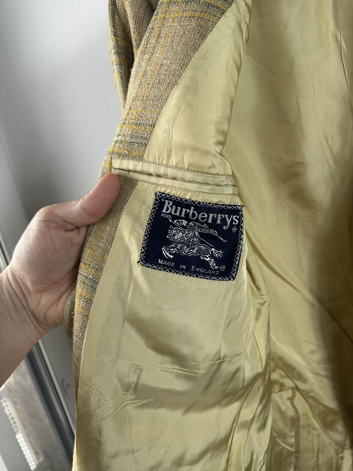 Burberry Vintage Burberrys’ Made in England Wool Jacket Mustard Size 38R - 6 Thumbnail