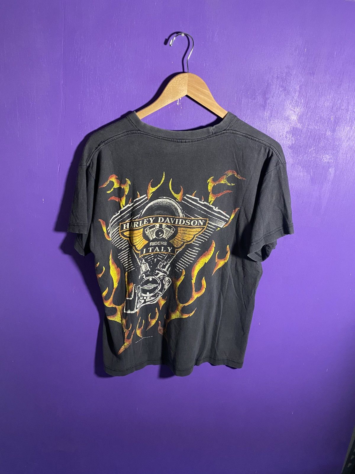 Harley Davidson Vintage 90s Harley Davidson italy riders AOP t-shirt Size US M / EU 48-50 / 2 - 2 Thumbnail