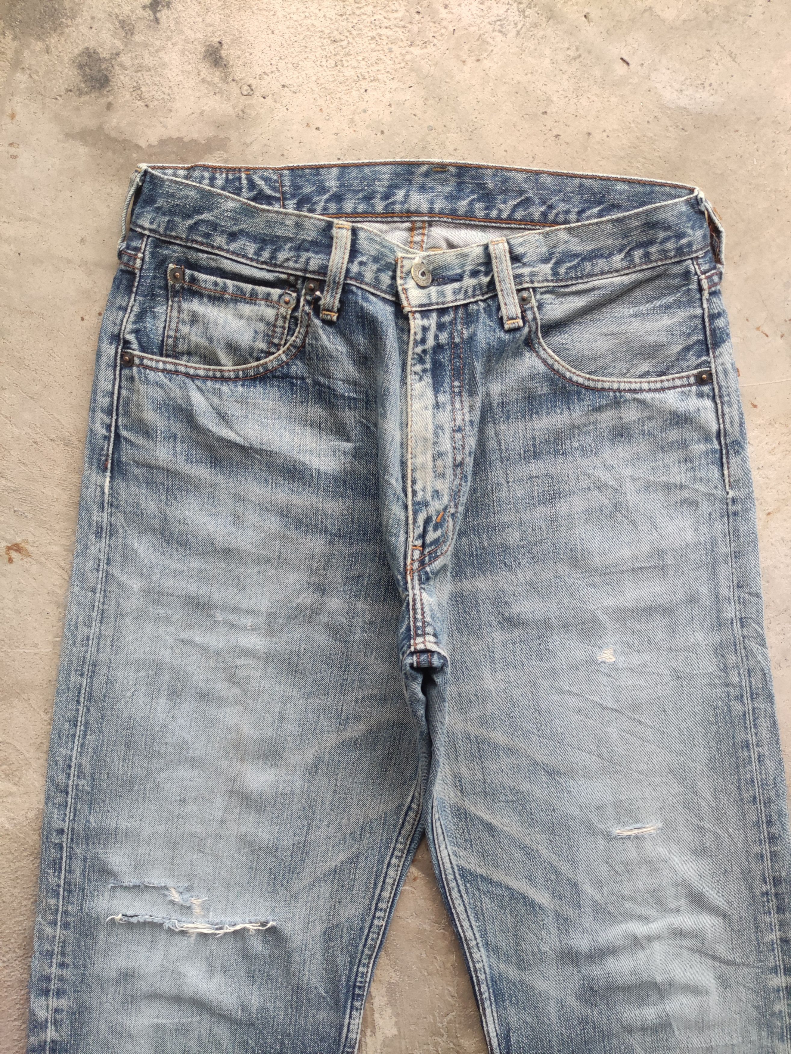 Levi's Vintage Levis 503 Japan Baggy Jean Distressed Faded Size US 32 / EU 48 - 3 Thumbnail
