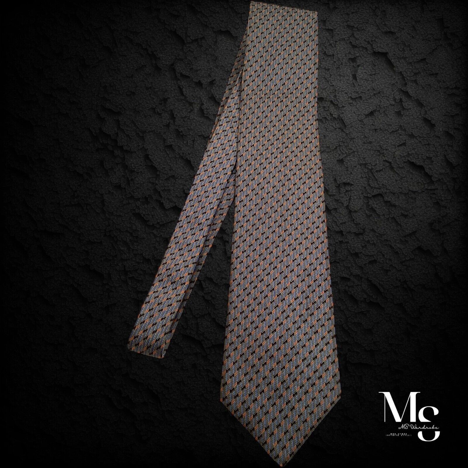 Brioni BRIONI XL Green Geometric Silk Tie Hand Made In Italy W: 3.5 Size ONE SIZE - 6 Thumbnail