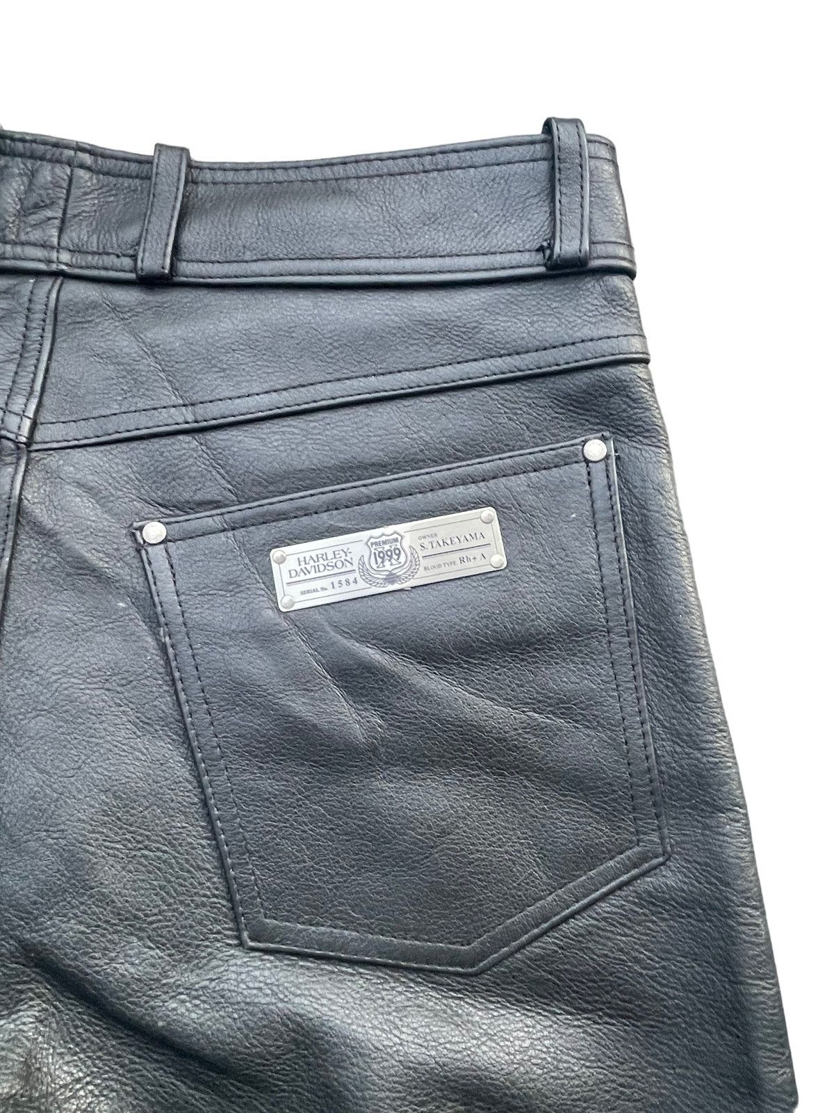 Harley Davidson Vintage Harley Davidson Leather Pant Size US 31 - 8 Thumbnail
