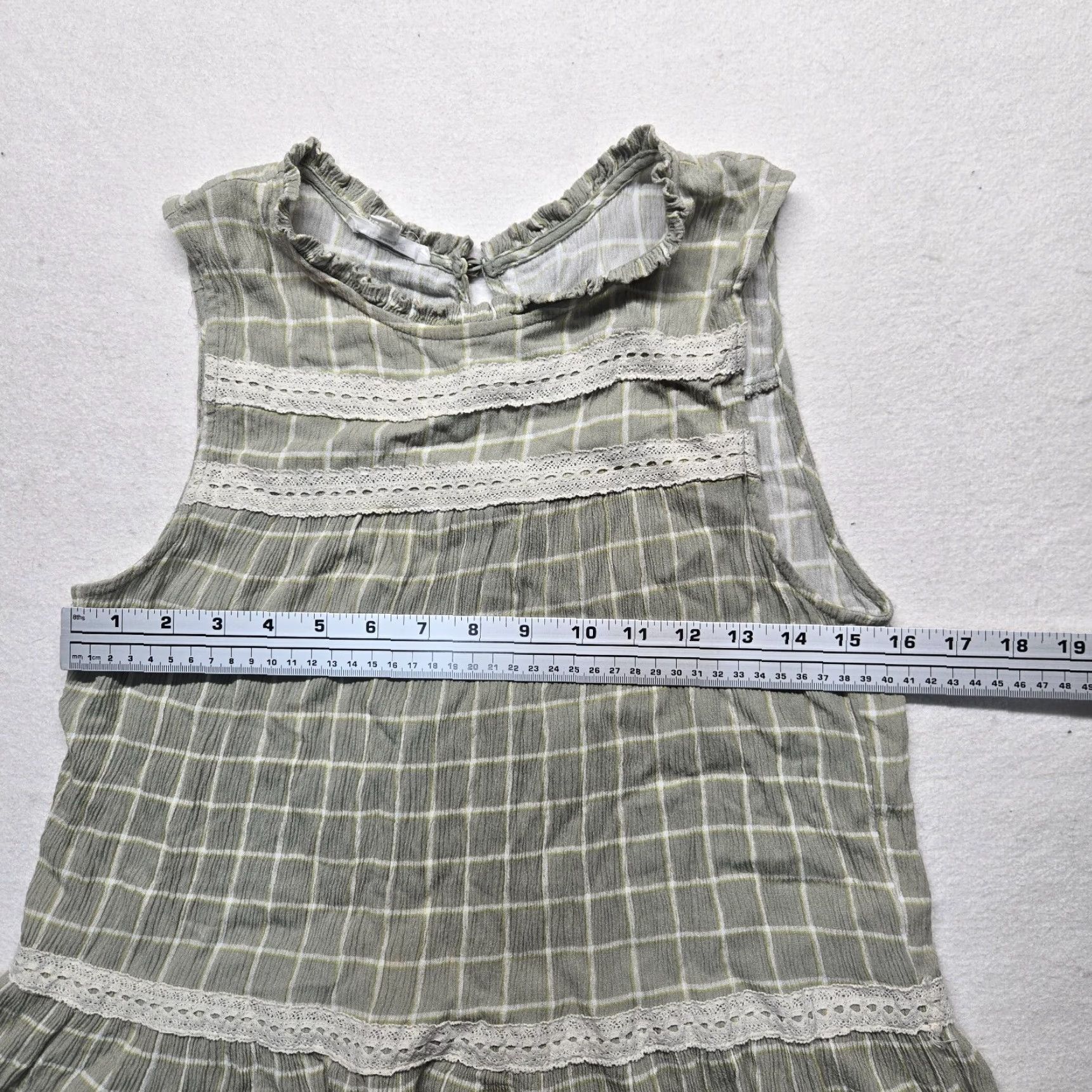 Vintage Maurices Shirt Dress Women's S Floral Sleeveless Lightweight V-Neck Green Polyester Open Tie Closure Dress Womens Small Short Sleeve Version Size S / US 4 / IT 40 - 4 Thumbnail