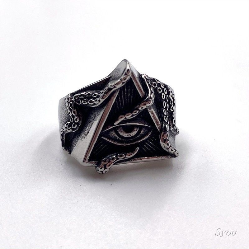 Jewelry All see eye Jewelry Rings Open Size Chrome Ring (Size 7-13) Size ONE SIZE - 3 Thumbnail