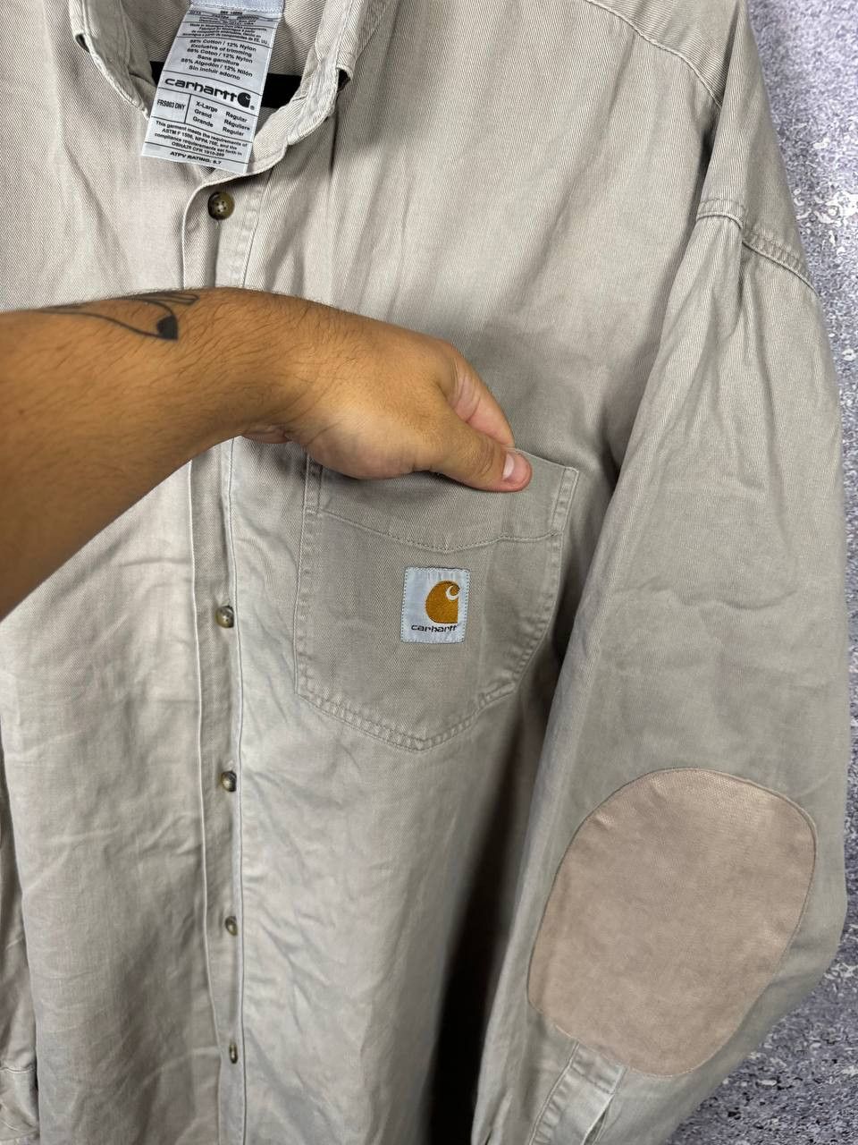 Carhartt RARE Vintage Carhartt Khaki Shirt Men's XL Size Size US XL / EU 56 / 4 - 9 Thumbnail