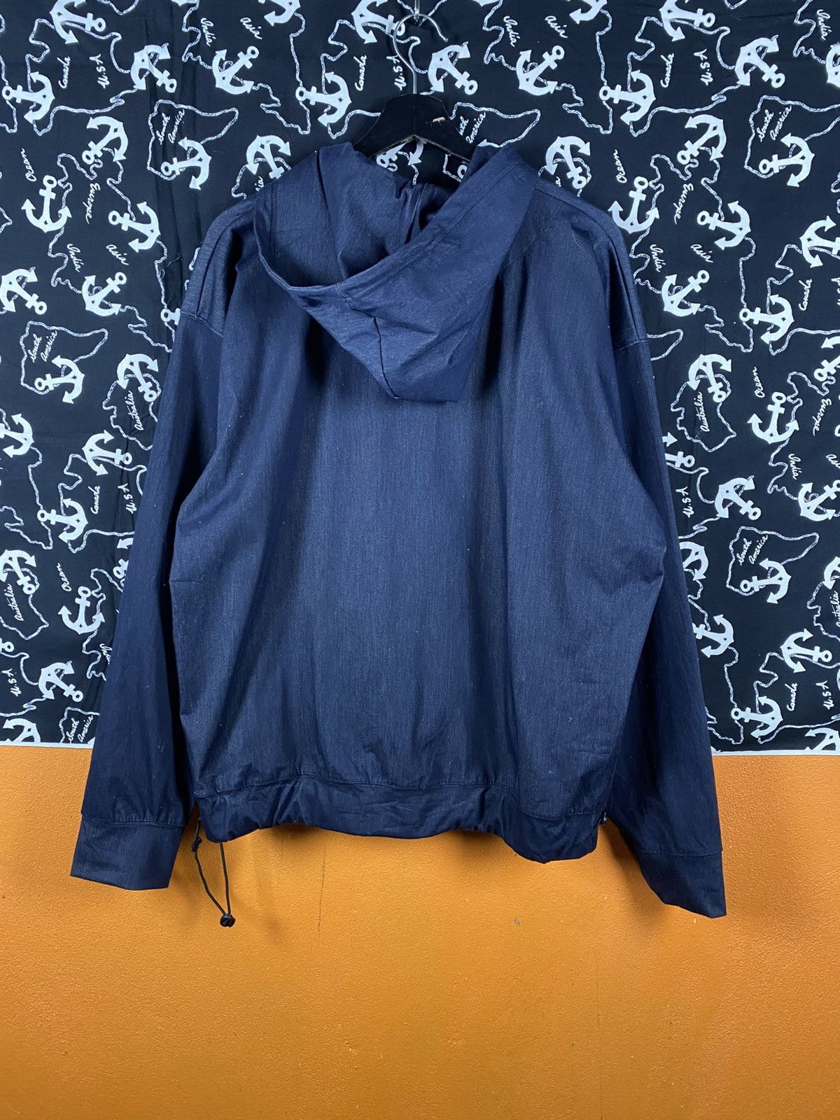 Japanese Brand SISBURMA Navy Blue Pullover Hoodie | Minimalist Casual Size US XL / EU 56 / 4 - 10 Thumbnail