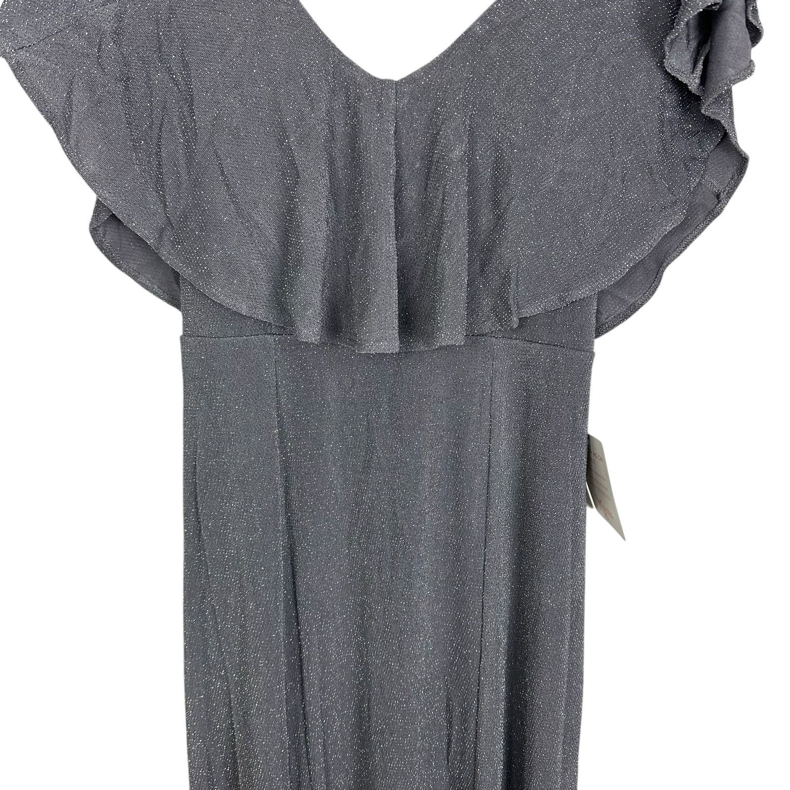 Show Me Your MuMu NWT Show Me Your Mumu Renee Maxi Ruffle Dress Smoke Small Size S / US 4 / IT 40 - 9 Thumbnail
