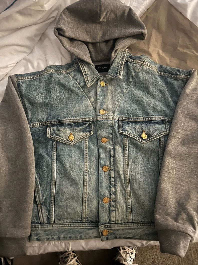 Fear of God Fear Of God 5th Denim Hooded Jacket Size US S / EU 44-46 / 1 - 1 Thumbnail