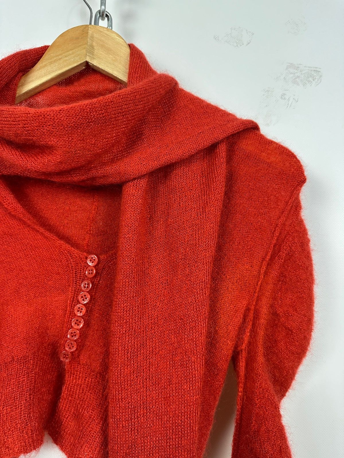 Marithe + Francois Girbaud Vintage Marithe Francois Girbaud Mohair Knit Scarf Sweater Size S / US 4 / IT 40 - 8 Thumbnail
