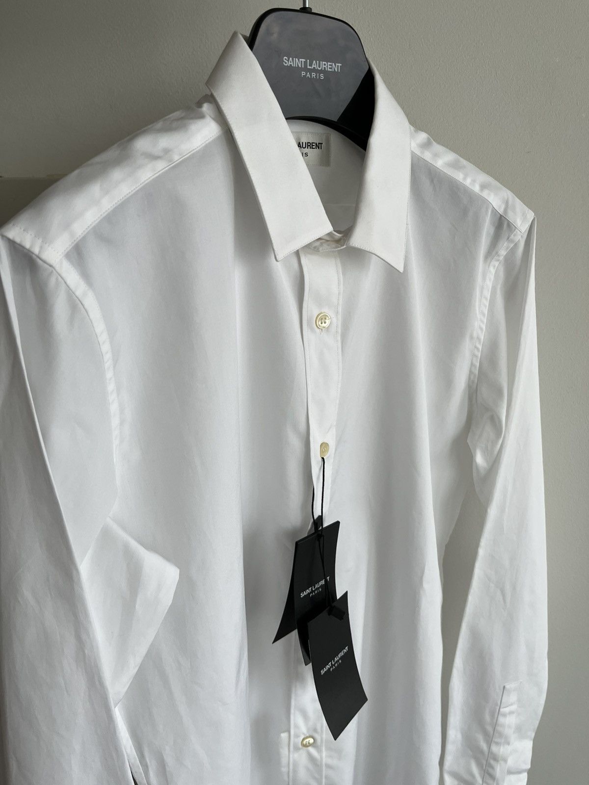 Hedi Slimane × Saint Laurent Paris × Yves Saint Laurent Super Rare Brand New Yves Hedi Skinny Collar Dressy Shirt Size US M / EU 48-50 / 2 - 12 Thumbnail