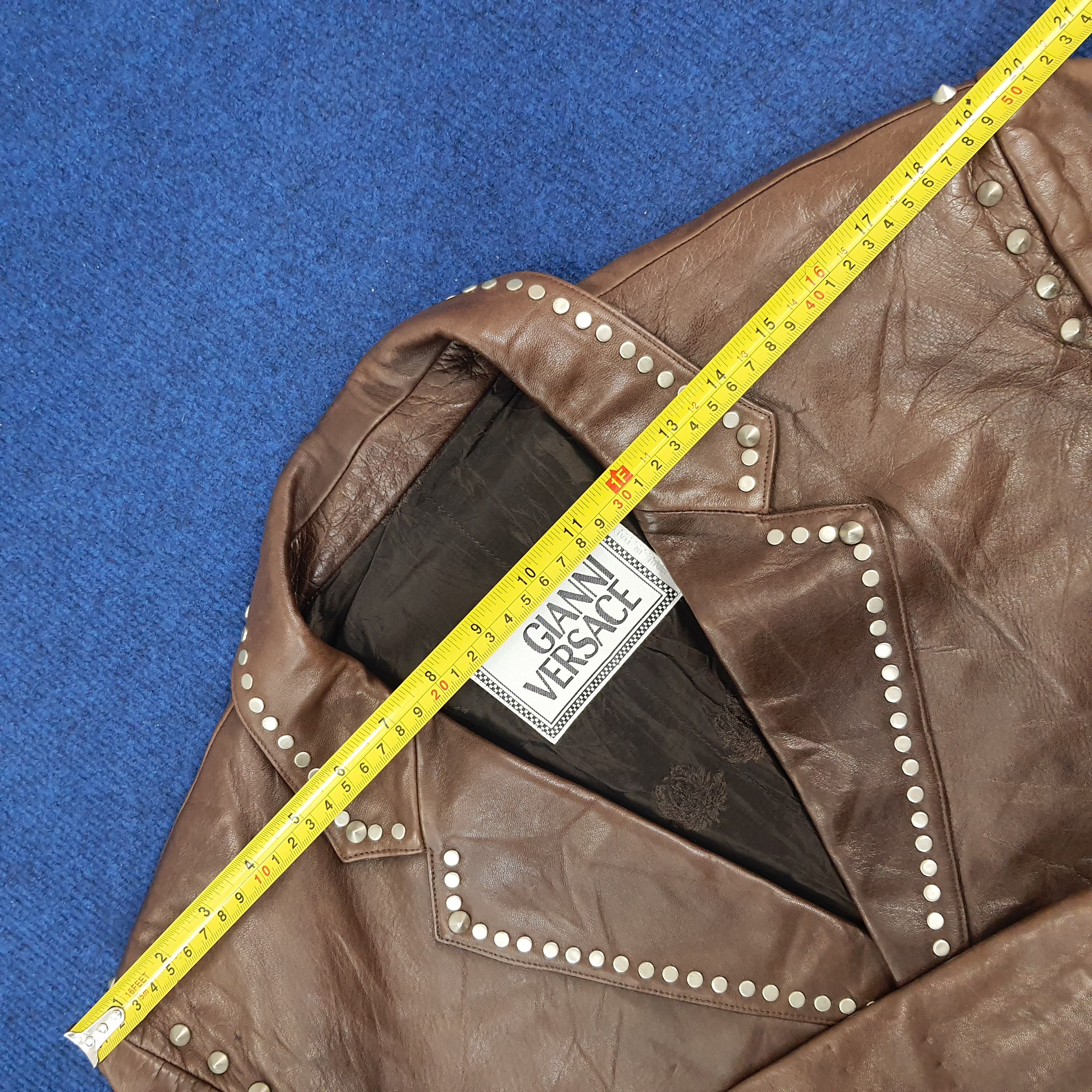 Versace × Vintage Vintage Gianni Versace Luxury Leather Jacket Size US M / EU 48-50 / 2 - 9 Thumbnail