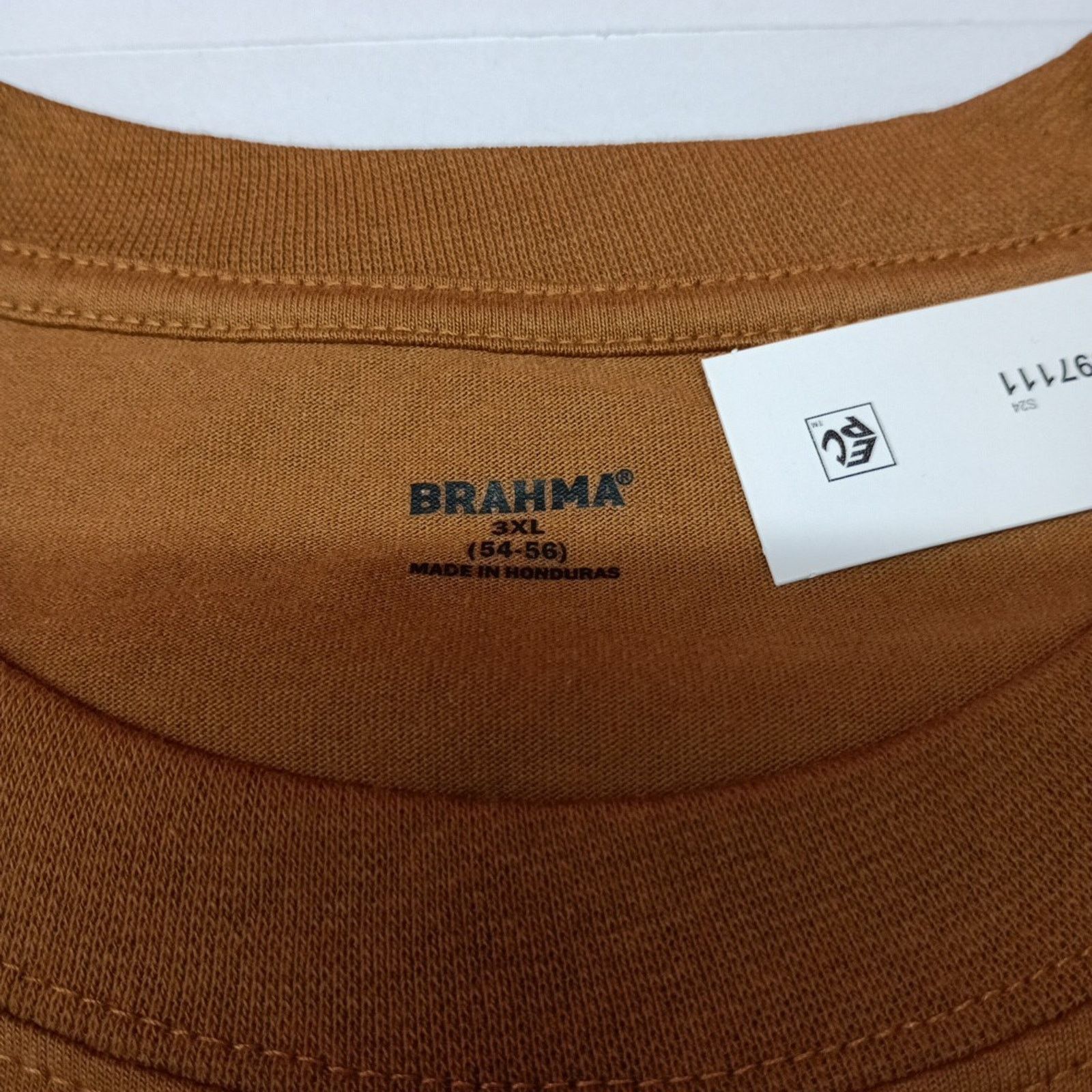Other 3 Brahma T-Shirt 3XL 54-56 Gray, White, Brown Pocket Tee Size US XXL / EU 58 / 5 - 4 Thumbnail