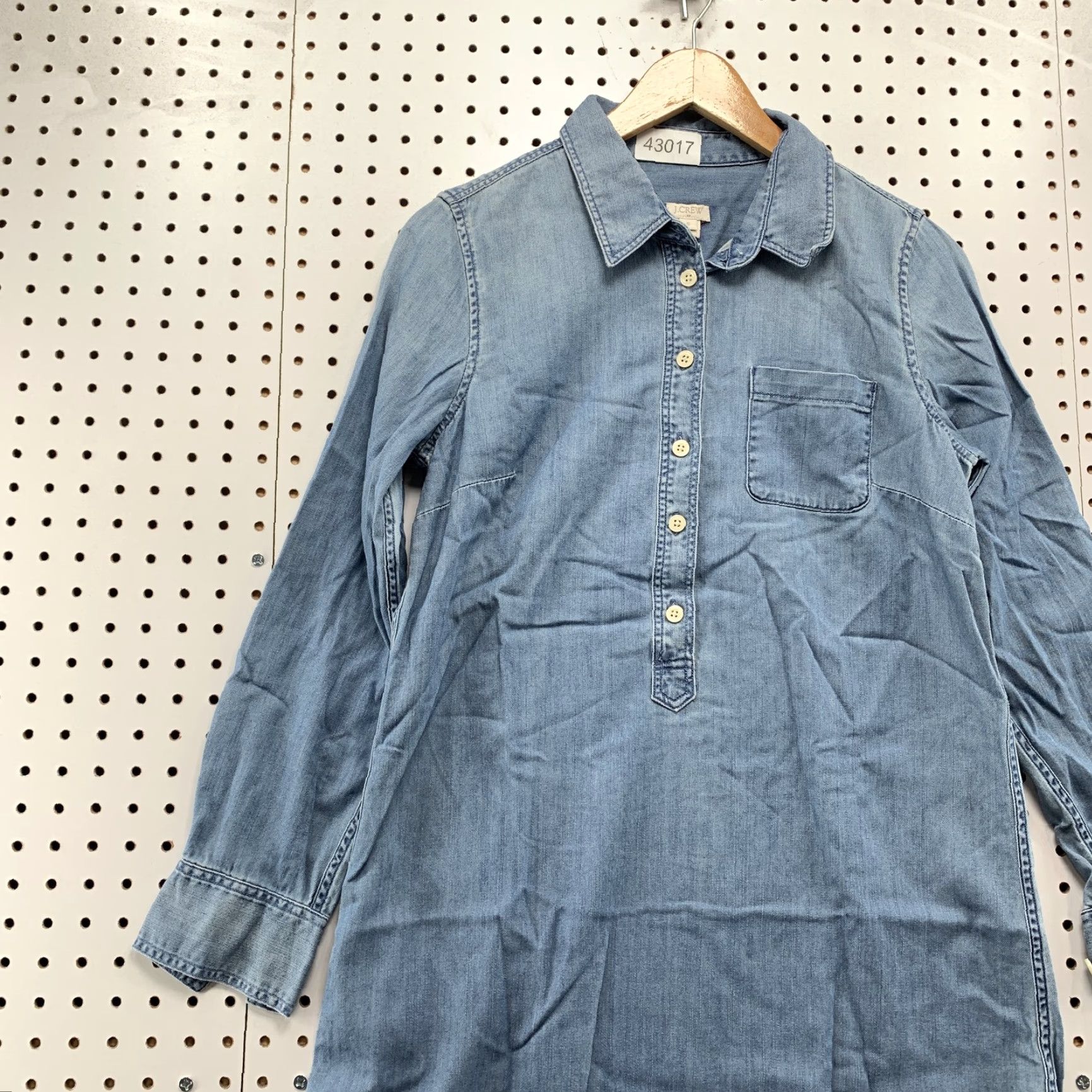 J.Crew JCREW Denim Shirt Dress Womens Small Blue Long Sleeve Button Up Collared Size S / US 4 / IT 40 - 5 Thumbnail