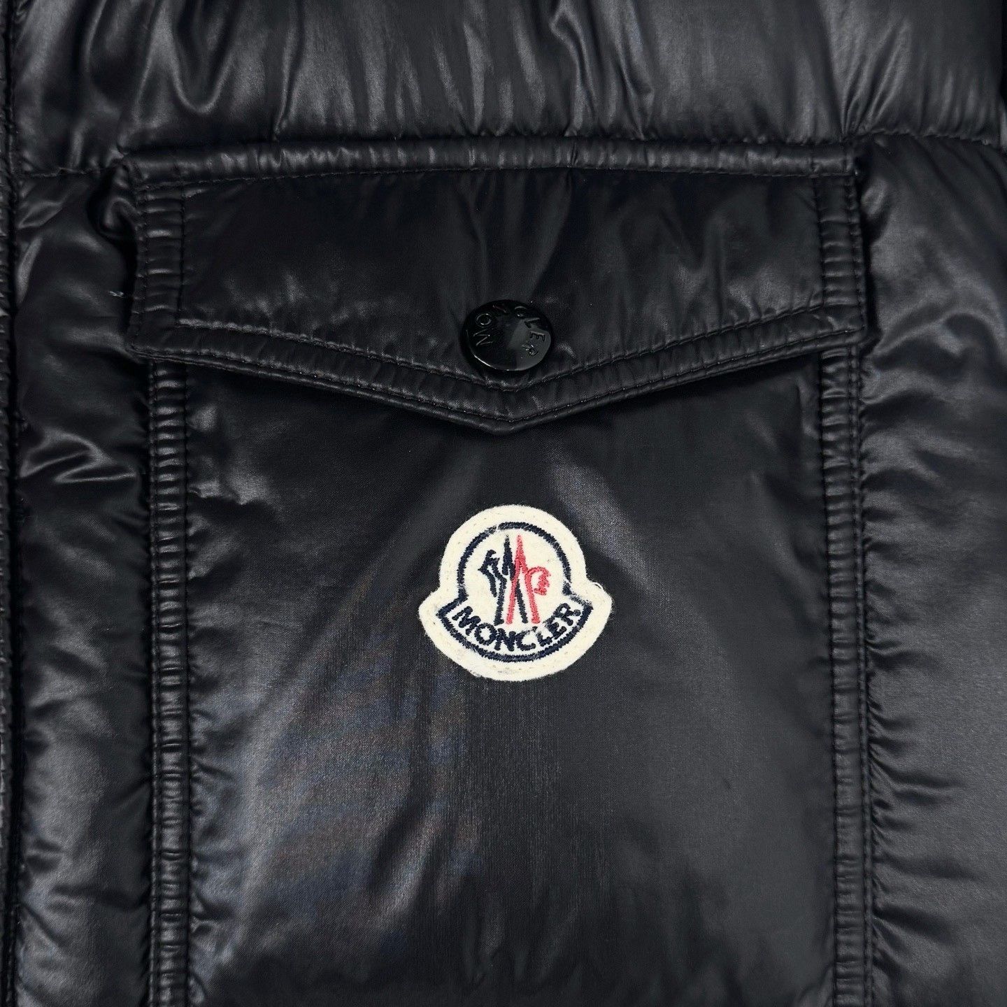 Moncler Moncler Montbeliard Black Shiny Hooded Down Jacket Size US XXL / EU 58 / 5 - 6 Thumbnail
