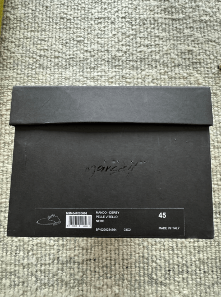 Marsell MARSÈLL Mando Derbys Leather Lace-Up Black Shoes 45 / 12 Size US 12 / EU 45 - 5 Thumbnail