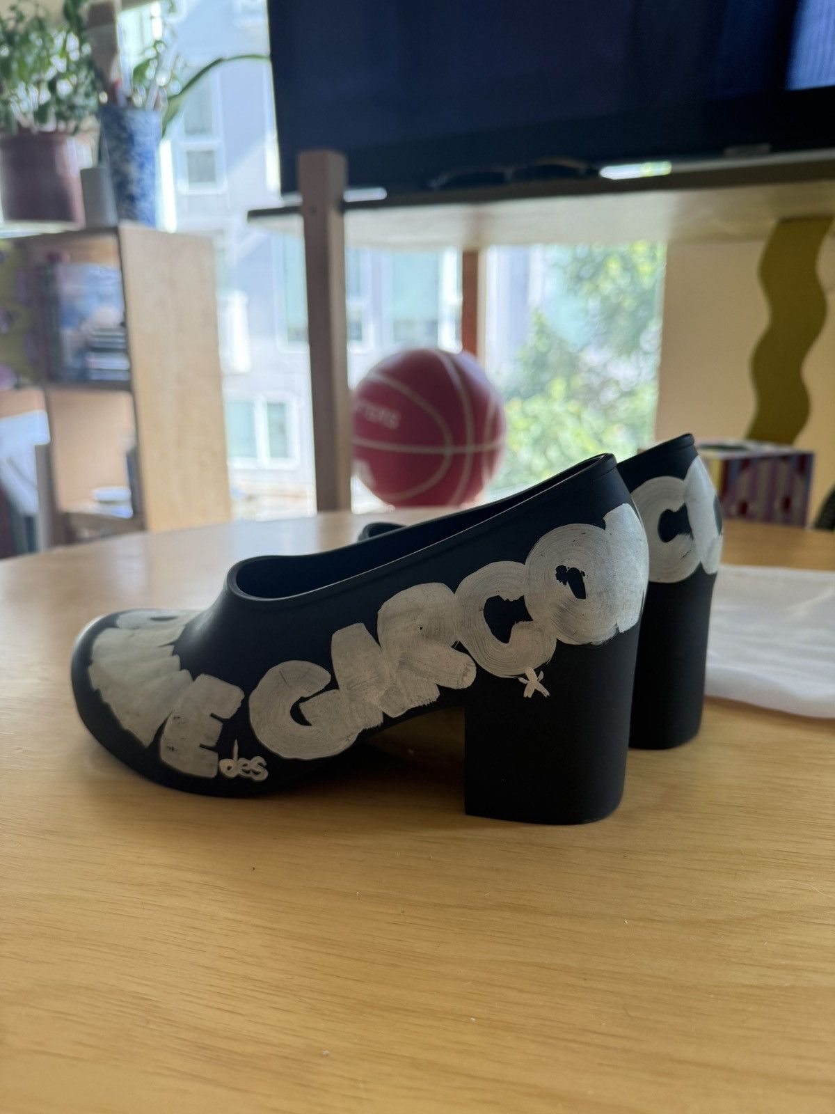 Comme des Garcons Comme des Garçons + Melissa Logo Matte PVC Heels Size US 6 / IT 36 - 1 Thumbnail