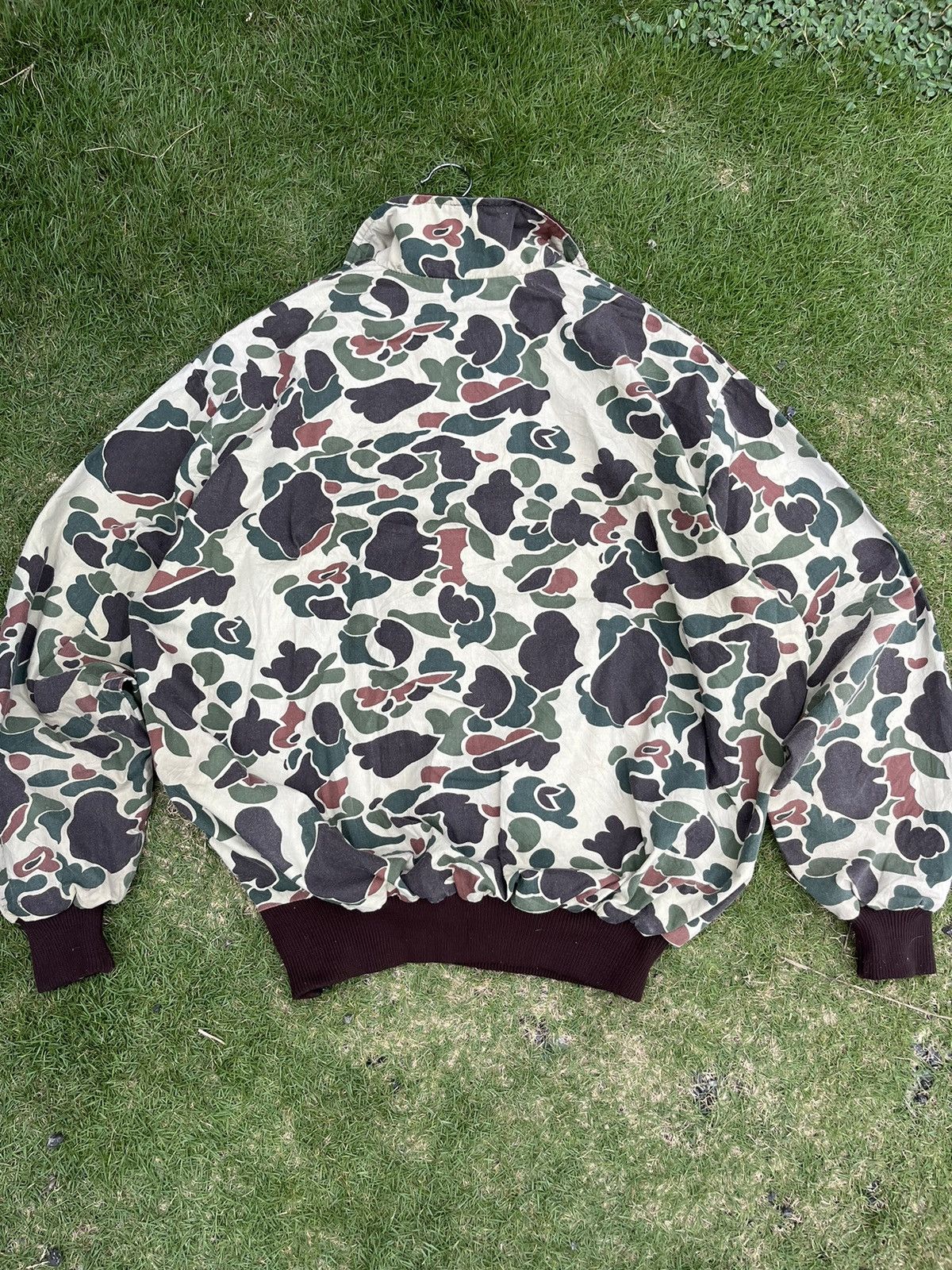 Delong × Vintage 🔥Rare Vintage Delong Duck Camo Half Zipper Jacket 80s USA Size US XXL / EU 58 / 5 - 2 Thumbnail