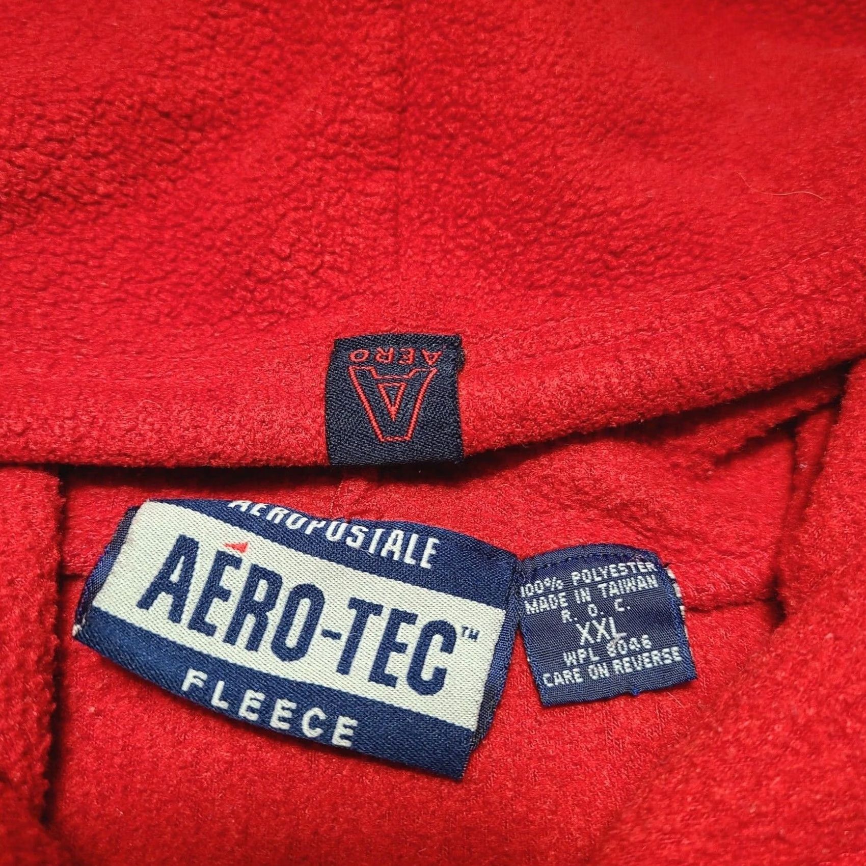 Aeropostale VINTAGE Aeropostale Hoodie Sweatshirt 2XL Red Aero-tec Fleece Pullover Logo Long Sleeve Men Size US XXL / EU 58 / 5 - 3 Thumbnail