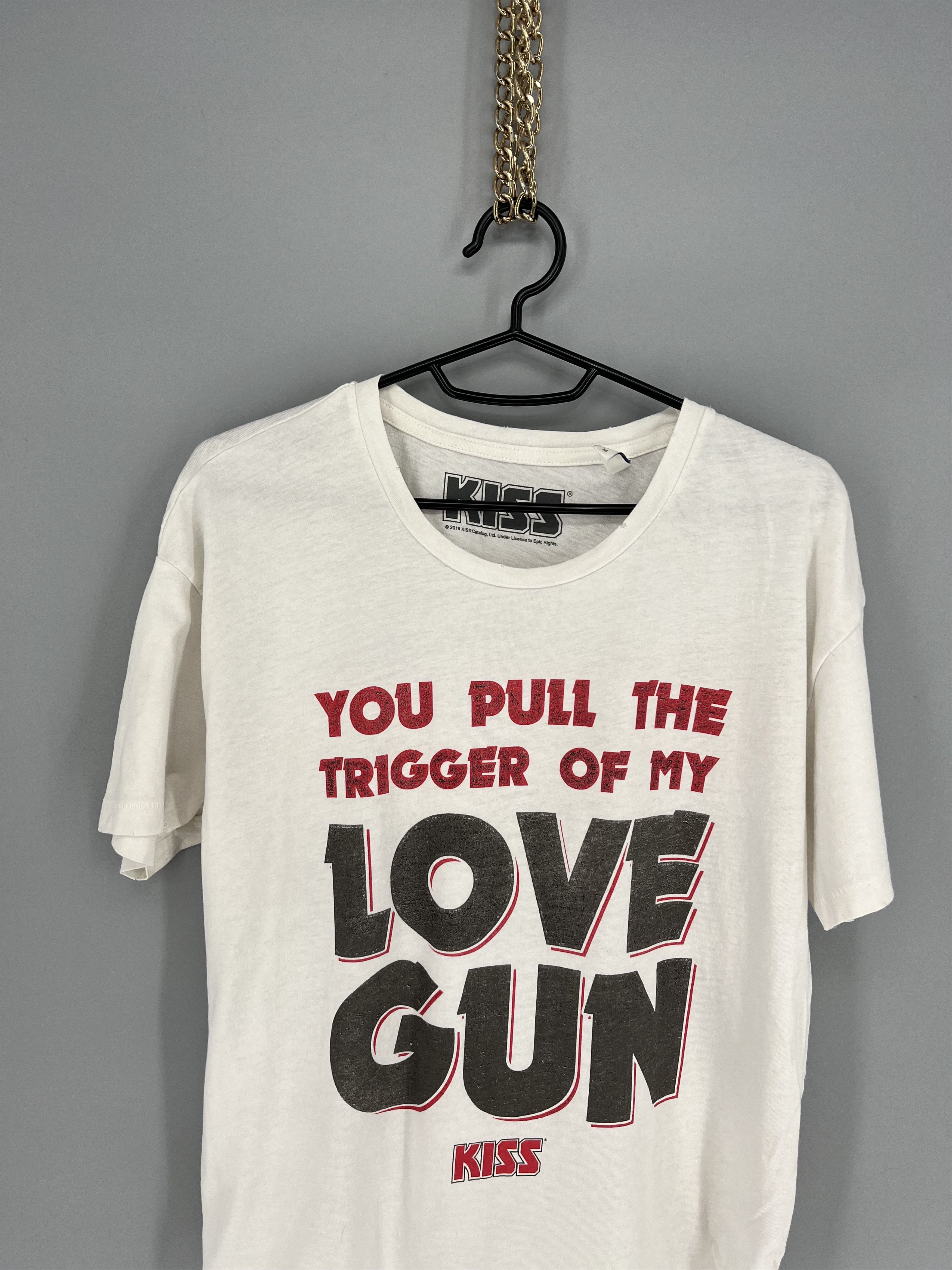 Band Tees Vintage Y2K KISS "You Pull The Trigger Of My Love Gun " Size M / US 6-8 / IT 42-44 - 4 Thumbnail