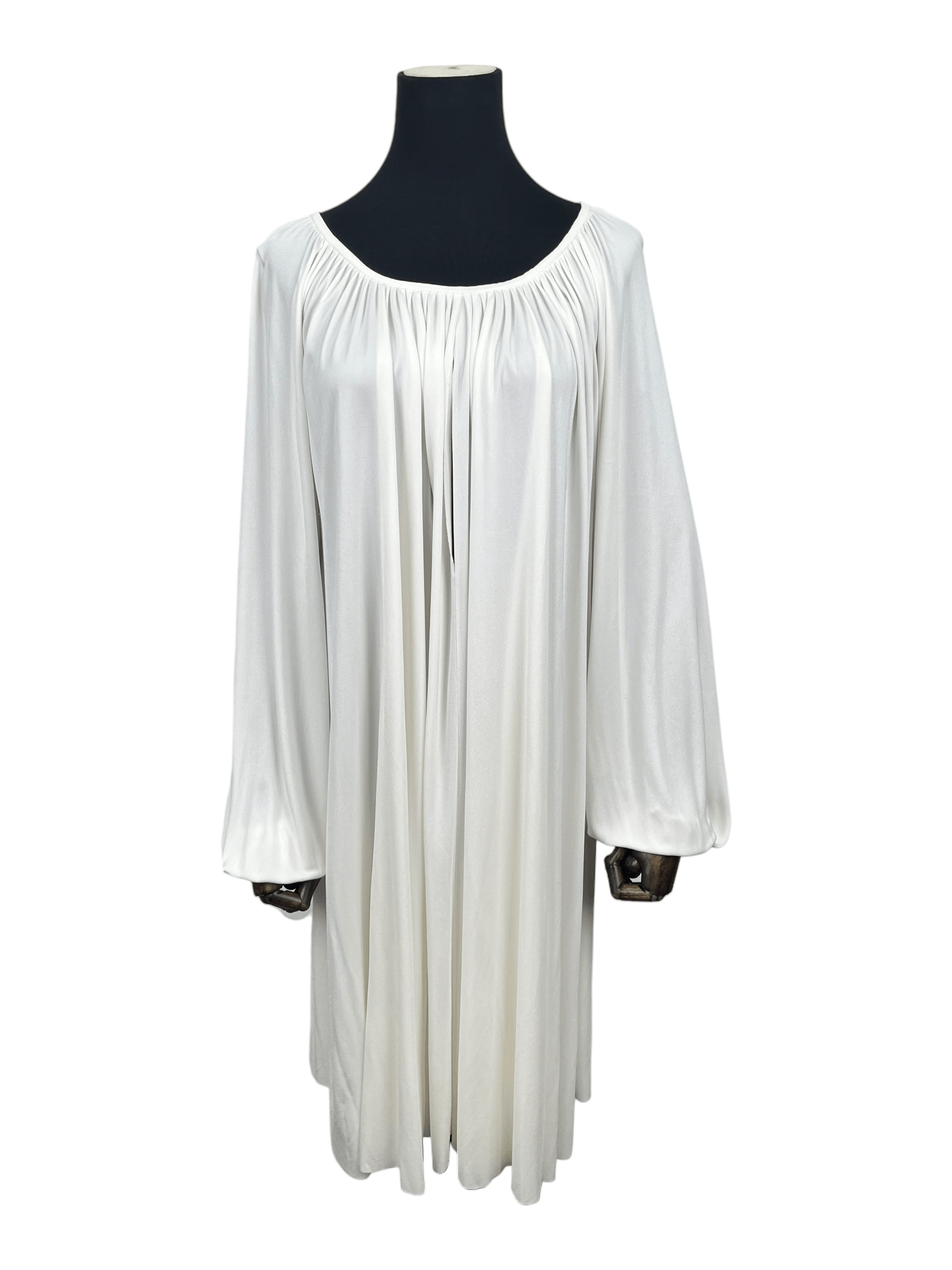 Dior Christian Dior Off White Long Sleeve Dress Size XXS / US 00 / IT 34 - 4 Thumbnail