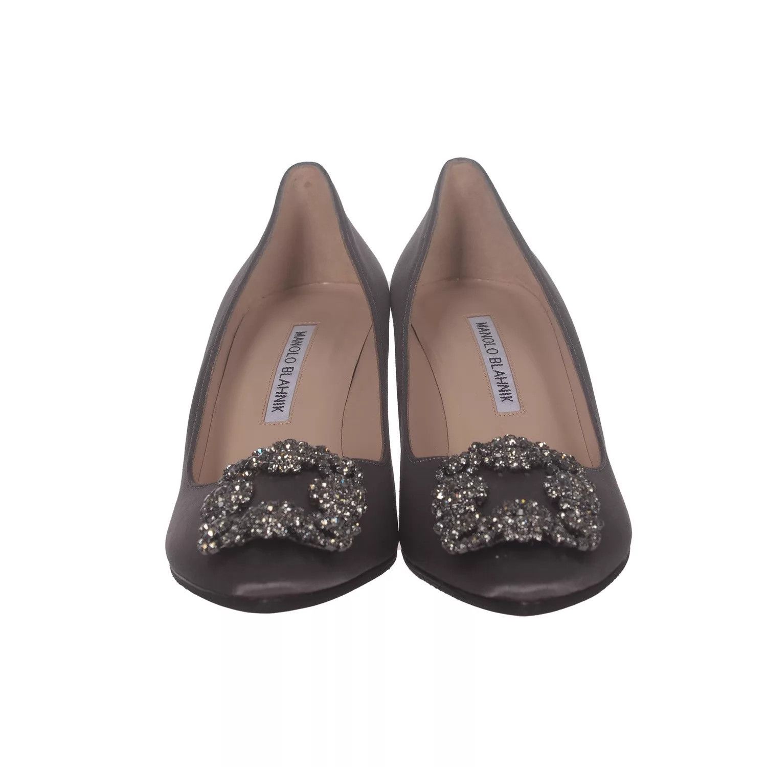 Manolo Blahnik Manolo Blahnik Satin Crystal Buckle Heels 37 Size US 6.5 / IT 36.5 - 2 Thumbnail
