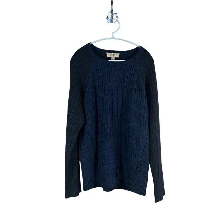Burberry Burberry Crew Neck Color Block Knit Sweater 0079 Size L / US 10 / IT 46 - 1 Thumbnail