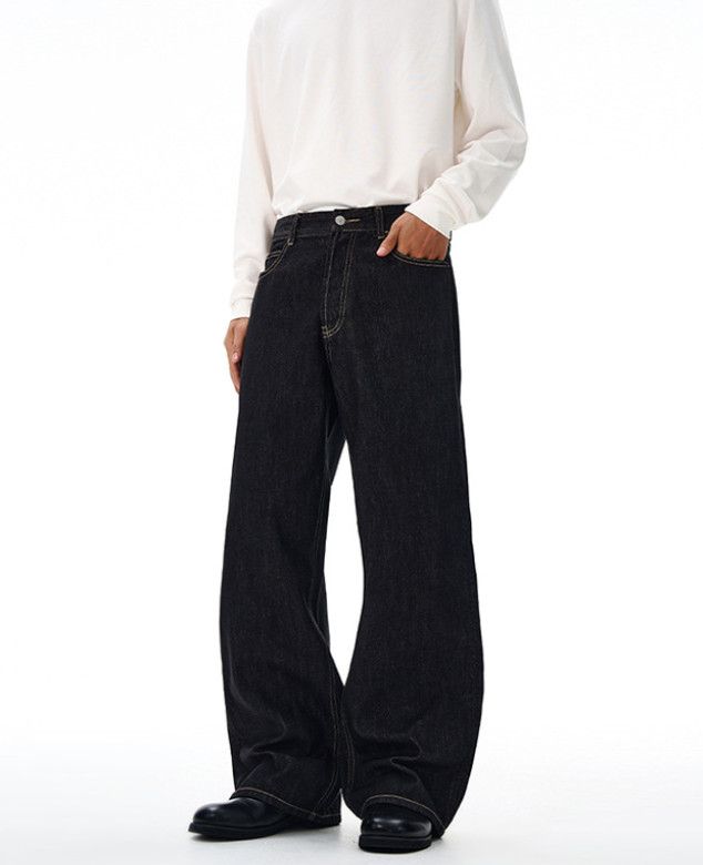 Japanese Brand Men's loose-fitting straight leg jeans Size US 32 / EU 48 - 2 Thumbnail