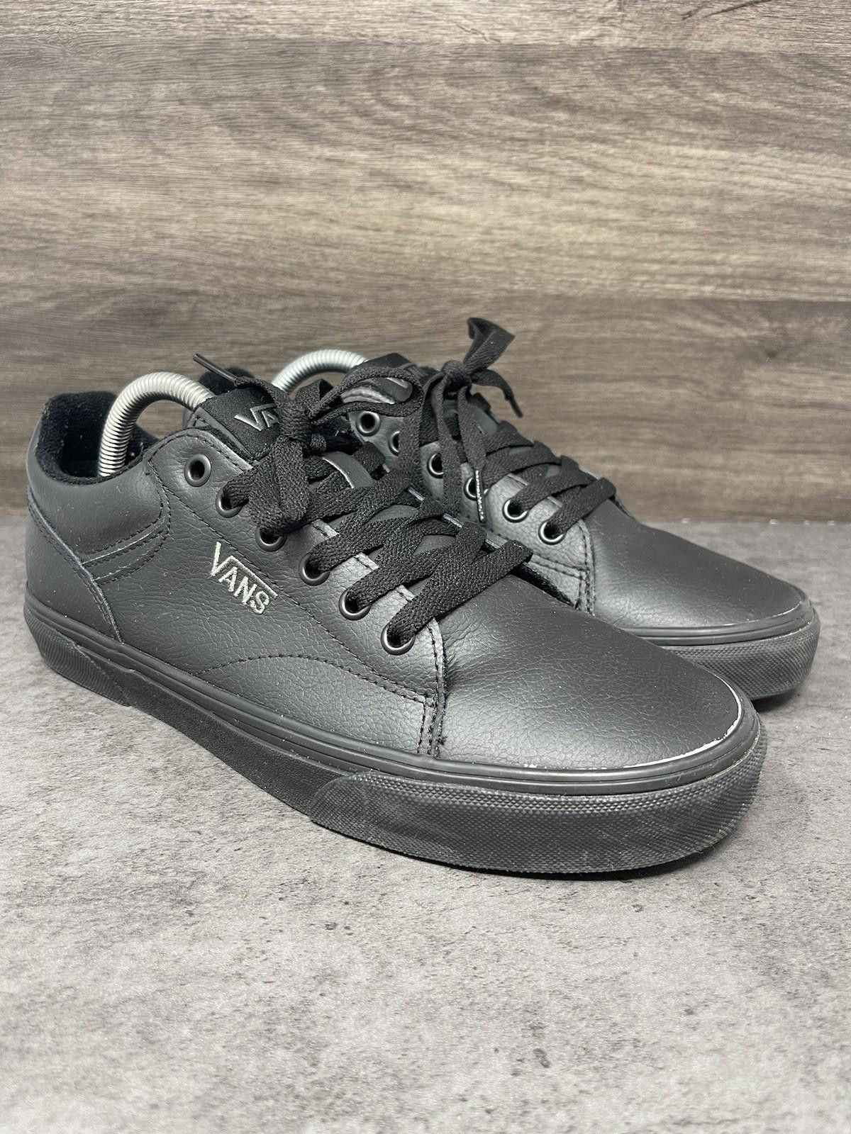 Vans Vans Seldan Shoes Mens Size 8 Black Leather Sneakers Size US 8 / EU 41 - 4 Thumbnail