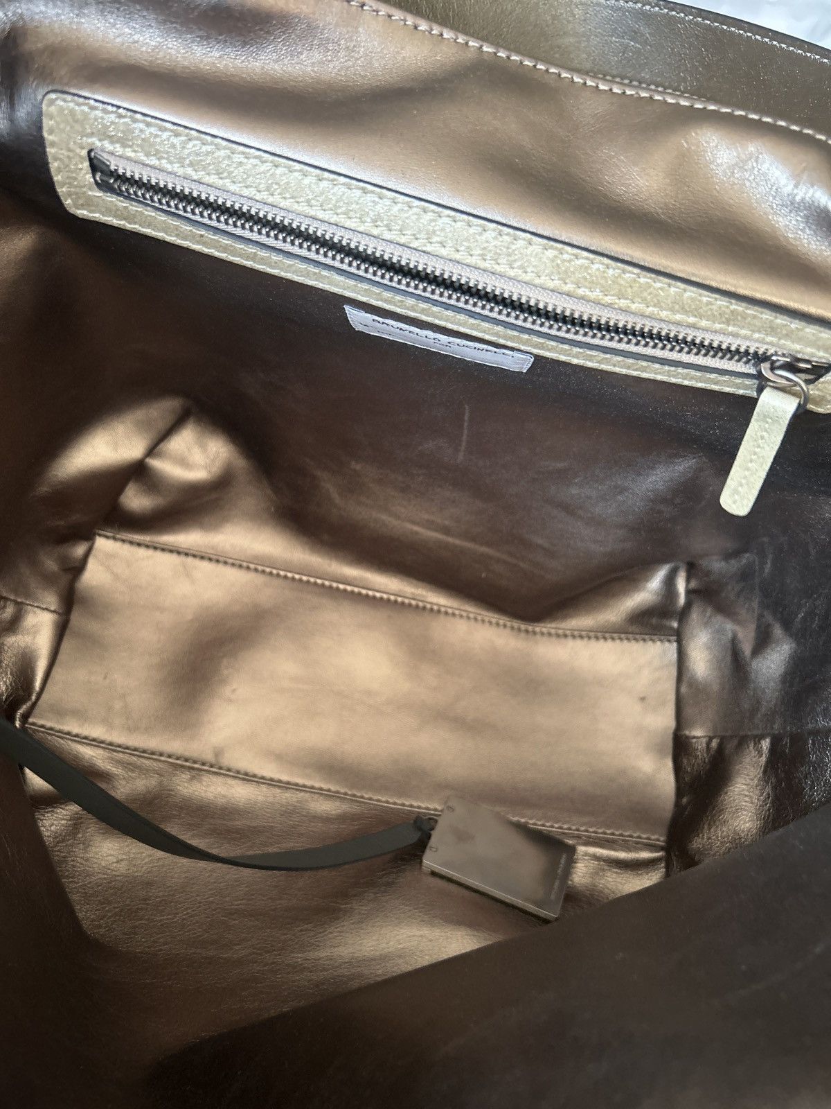 Brunello Cucinelli Metallic Gold Leather new without tags Size ONE SIZE - 7 Thumbnail