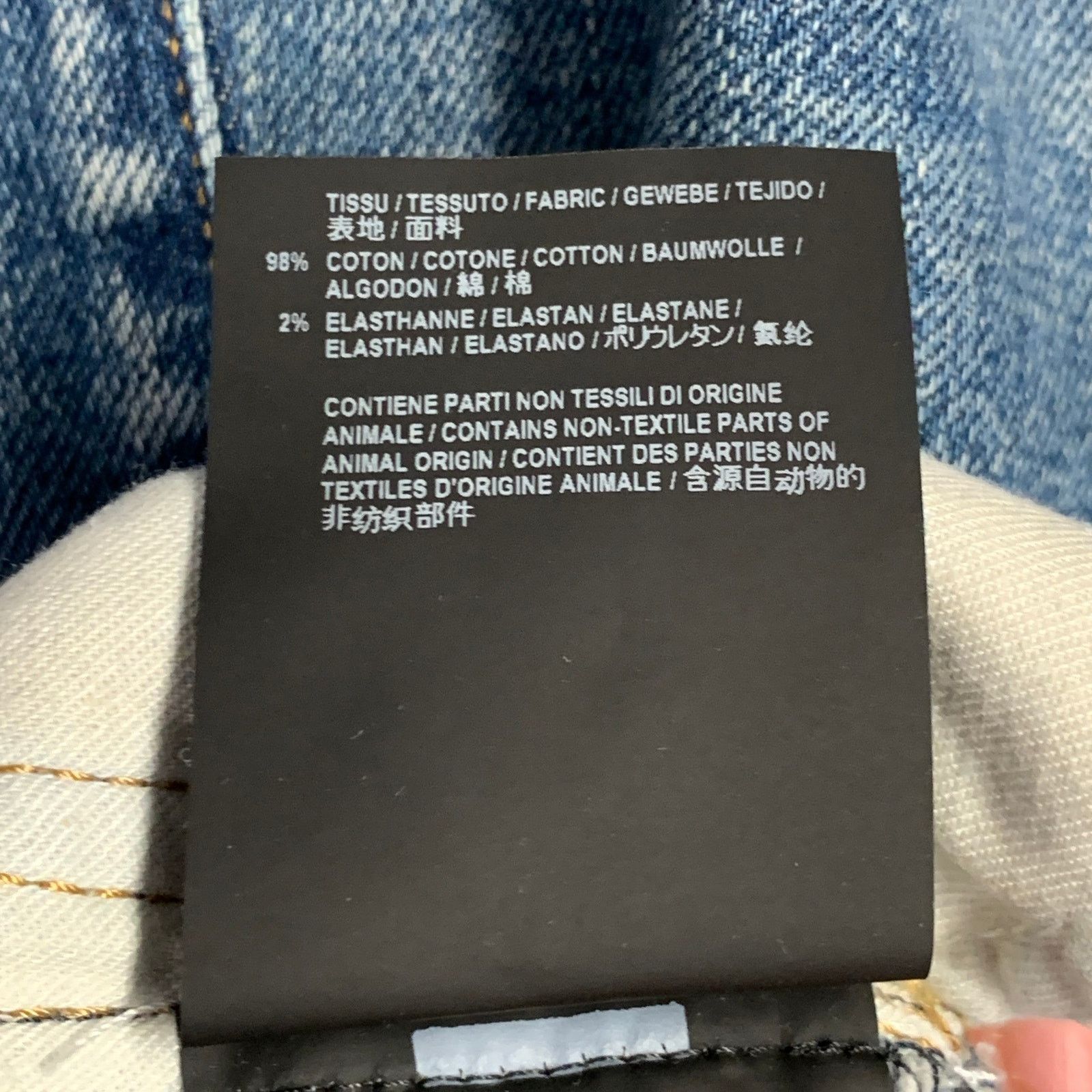 Saint Laurent Paris 30 Blue Distressed Cotton Blend Twill Slim Tapered Jeans Size US 30 / EU 46 - 7 Thumbnail