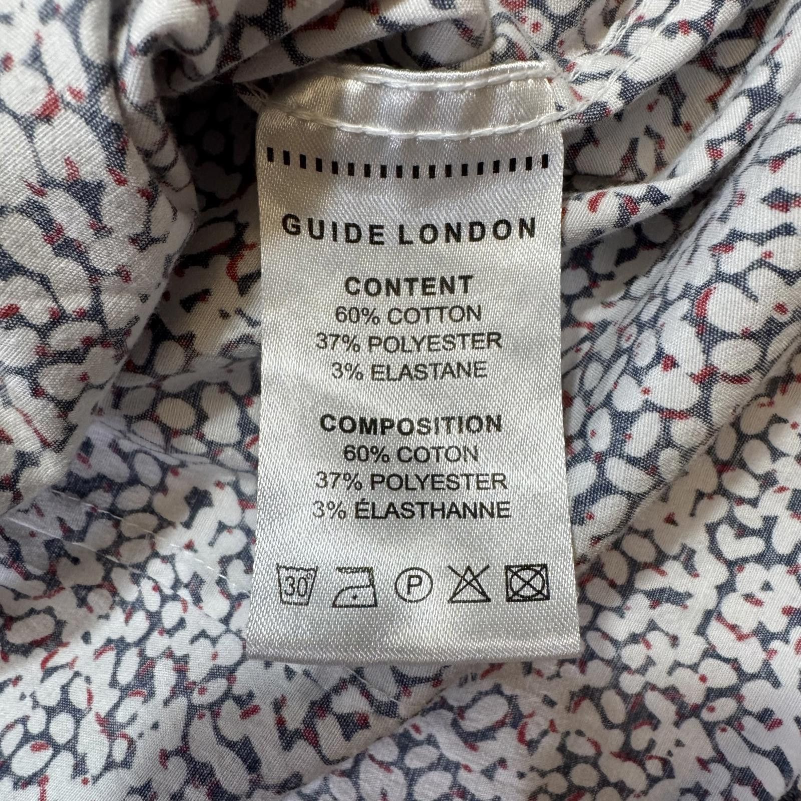 Designer GUIDE LONDON Button Down Shirt Men's XL All Over Design Size US XL / EU 56 / 4 - 9 Thumbnail