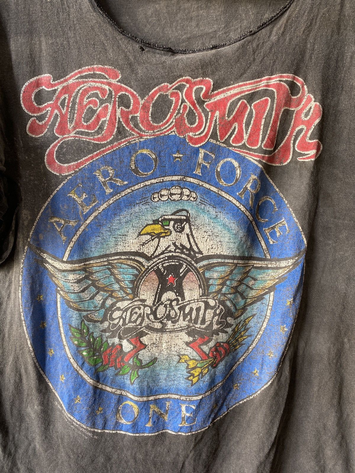 Band Tees Vintage 80s Aerosmith Rusty Stain Distressed Band Tee Size US M / EU 48-50 / 2 - 3 Thumbnail