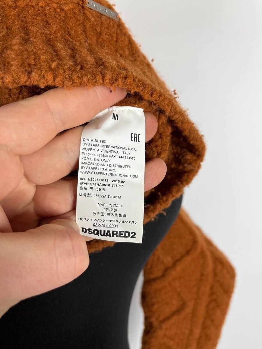 Designer × Dsquared2 Dsquared2 Knitted Brown Men Jumper Sweater Size M (0337) Size US M / EU 48-50 / 2 - 8 Thumbnail